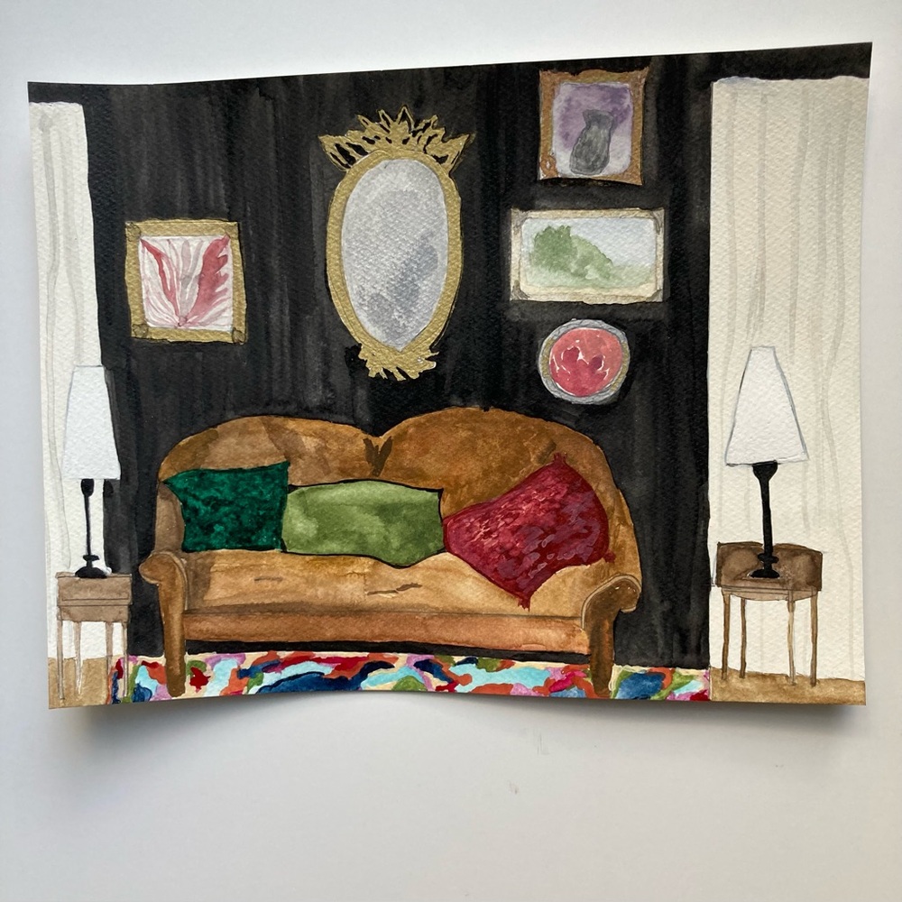 Watercolor Living Room Art